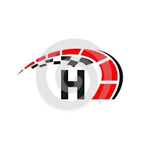 Sport Car Logo On Letter H Speed Concept. Car Automotive Template For Cars Service, Cars Repair With Speedometer H Letter Logo