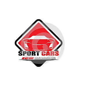 sport car logo template design vector - Vector