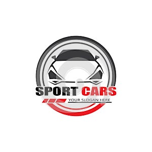 sport car logo template design vector - Vector