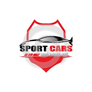 sport car logo template design vector - Vector