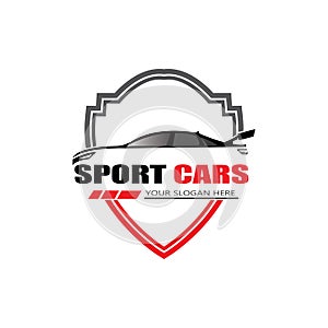 sport car logo template design vector - Vector