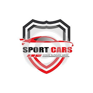 sport car logo template design vector - Vector