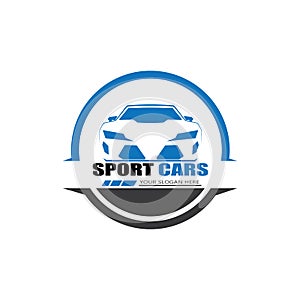 sport car logo template design vector - Vector