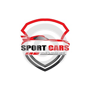 sport car logo template design vector - Vector