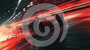 Sport car racing on the road with motion blur. Concept of fast driving.