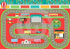 Sport car racing track play