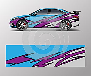 Sport car racing wrap design. vector design. abstract Racing graphic vector for sport car wrap design