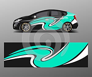 Sport car racing wrap design. vector design template design vector