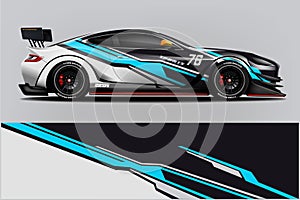 Sport car racing wrap design. vector design. - Vector