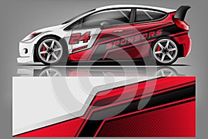 Sport car racing wrap design. vector design. - Vector