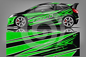 Sport car racing wrap design. vector design. - Vector