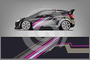 Sport car racing wrap design. vector design. - Vector