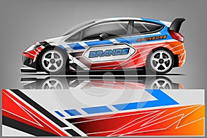 Sport car racing wrap design. vector design. - Vector