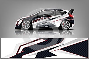 Sport car racing wrap design. vector design. - Vector