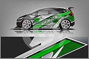 Sport car racing wrap design. vector design. - Vector