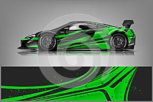 Sport car racing wrap design. vector design. - Vector