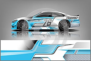 Sport car racing wrap design. vector design. - Vector