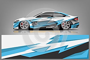 Sport car racing wrap design. vector design. - Vector