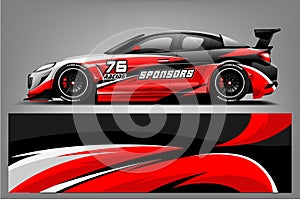 Sport car racing wrap design. vector design. - Vector