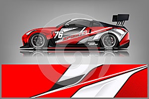 Sport car racing wrap design. vector design. - Vector