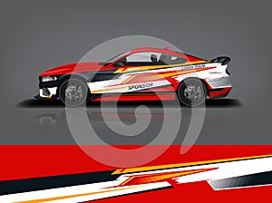 Sport car racing wrap design,vector design ,Vector eps 10.