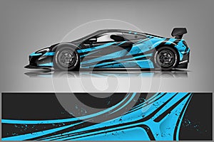 Sport car racing wrap design. vector design. - Vector