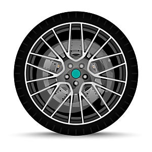 Sport car wheel.