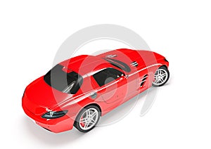 Sport car in a white background