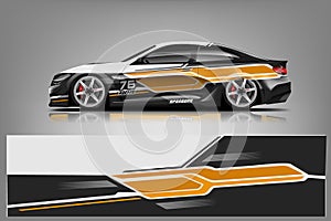 Sport Car wrap design vector, truck and cargo van decal. Graphic abstract stripe racing background designs for vehicle, rally, rac