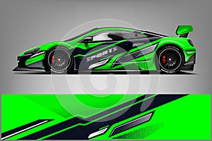 Sport Car wrap design vector, truck and cargo van decal. Graphic abstract stripe racing background designs for vehicle, rally, rac