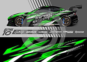 Sport car wrap designs illustrations