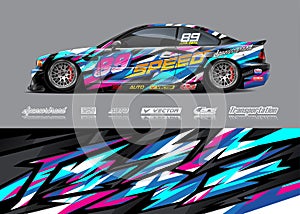 Sport car wrap livery illustrations