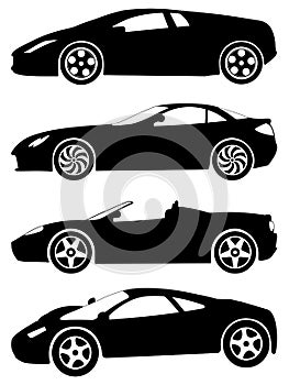 Sport cars vector set 2