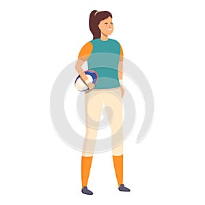 Sport character icon cartoon vector. Holding game training