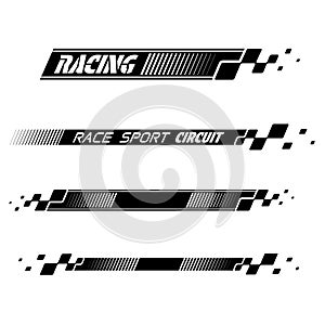 Sport checkered black design decal