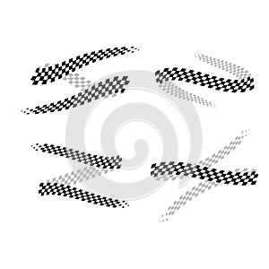 Sport checkered flag ribbons