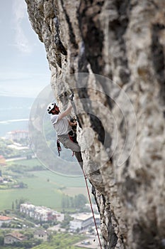 Sport climbing man