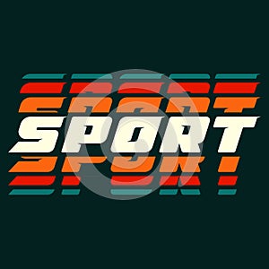 Sport color text pattern