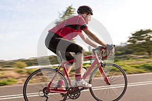 Sport and Cycling Concepts and Ideas. Professional Male Cyclist