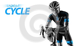  . ciclista trasportare girare su bianco 