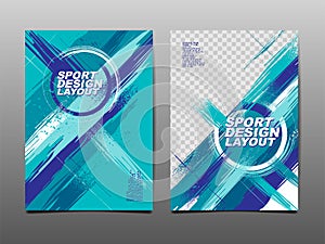 Sport Design Layout ,template Design, Sport Background, blue tone, vector