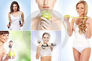 Sport, dieting, fitness and healthy eating concept