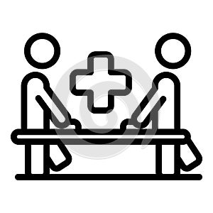 Sport doctor icon outline vector. Medical man