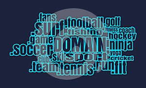 Sport domain names cloud