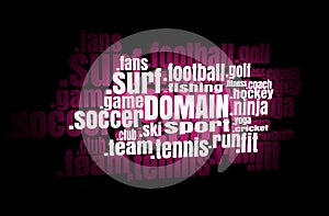 Sport domain names cloud