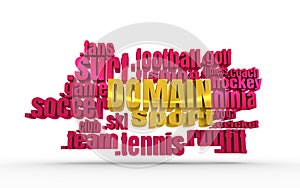 Sport domain names cloud