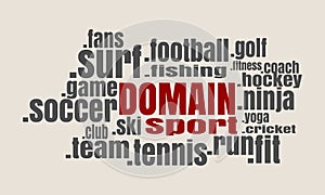 Sport domain names cloud