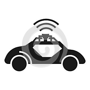 Sport driverless car icon, simple style