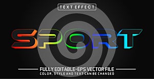 Sport editable text effect, neon text style