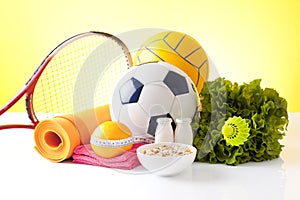 Sport equipment and healthy living concept